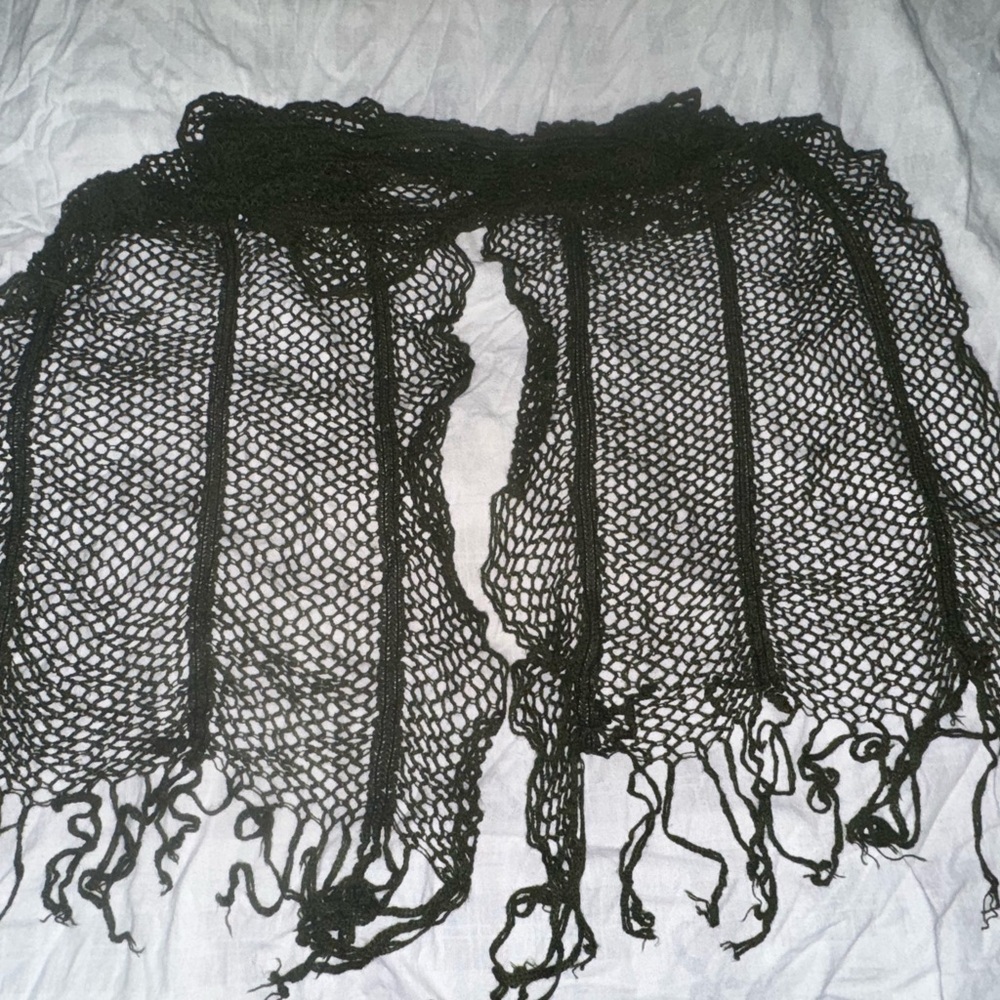 Elegant Olive Green Crochet Scarf
